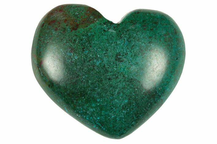 Polished Malachite & Chrysocolla Heart - Peru #250302